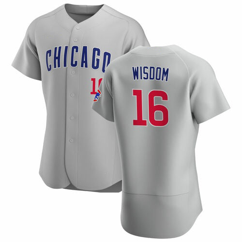 Chicago Cubs #16 Patrick Wisdom Gray CONTON Flex Base Stitched Jersey