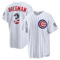 Chicago Cubs #3 Alex Bregman USA 250 Fourth of July Home Stadium Jersey - White CONTON