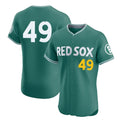 Boston Red Sox #49 Tim Wakefield Player Green CONTON City Connect Limited Elite Home Game Stitched Jerseys1