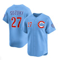 Chicago Cubs #27 Seiya Suzuki Blue CONTON 2024-25 2nd Alternate Limited Stitched Jersey