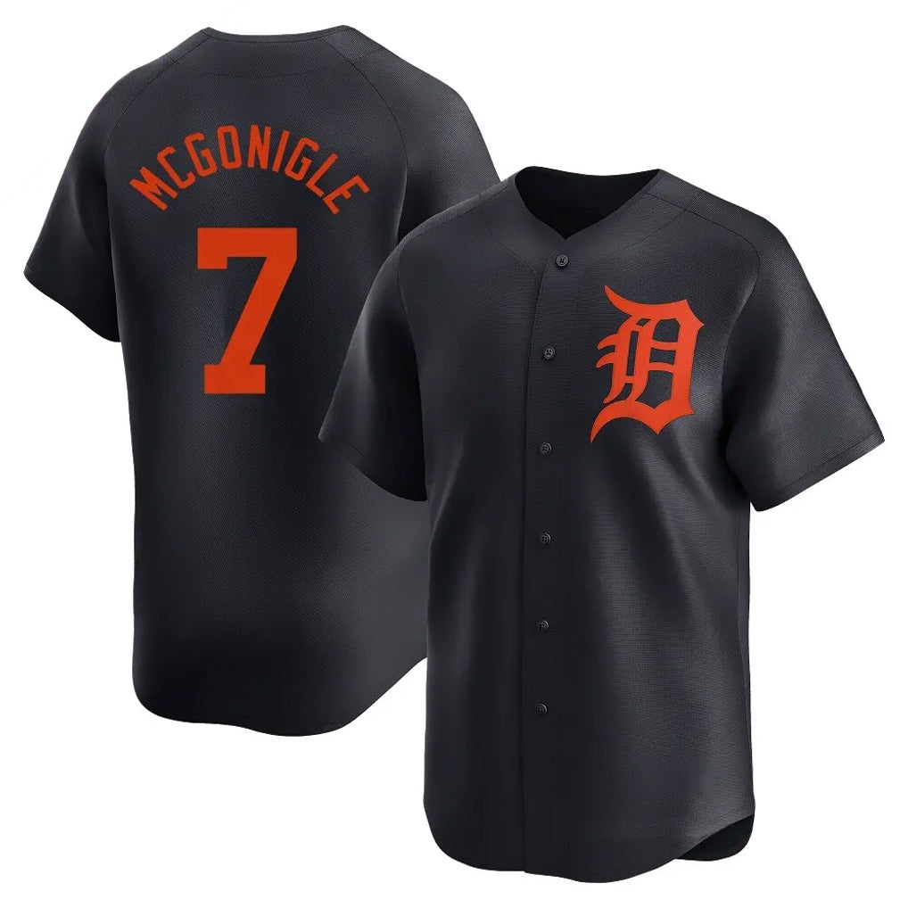 Detroit Tigers #7 Kevin McGonigle Player Navy CONTON Home Limited Stitched Jerseys