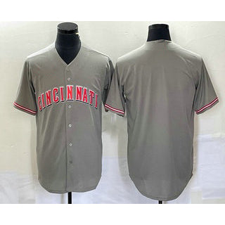 Cincinnati Reds Blank Grey CONTON Cool Base Stitched Jersey