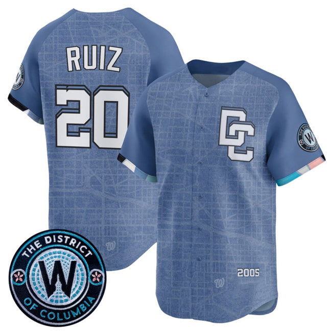 Washington Nationals #20 Keibert Ruiz Blue CONTON 2025 City Connect Limited Stitched Jersey