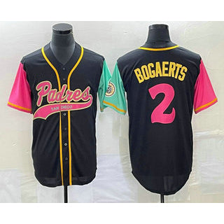 San Diego Padres #2 Xander Bogaerts Black CONTON NEW 2023 City Connect Cool Base Stitched Jersey 2