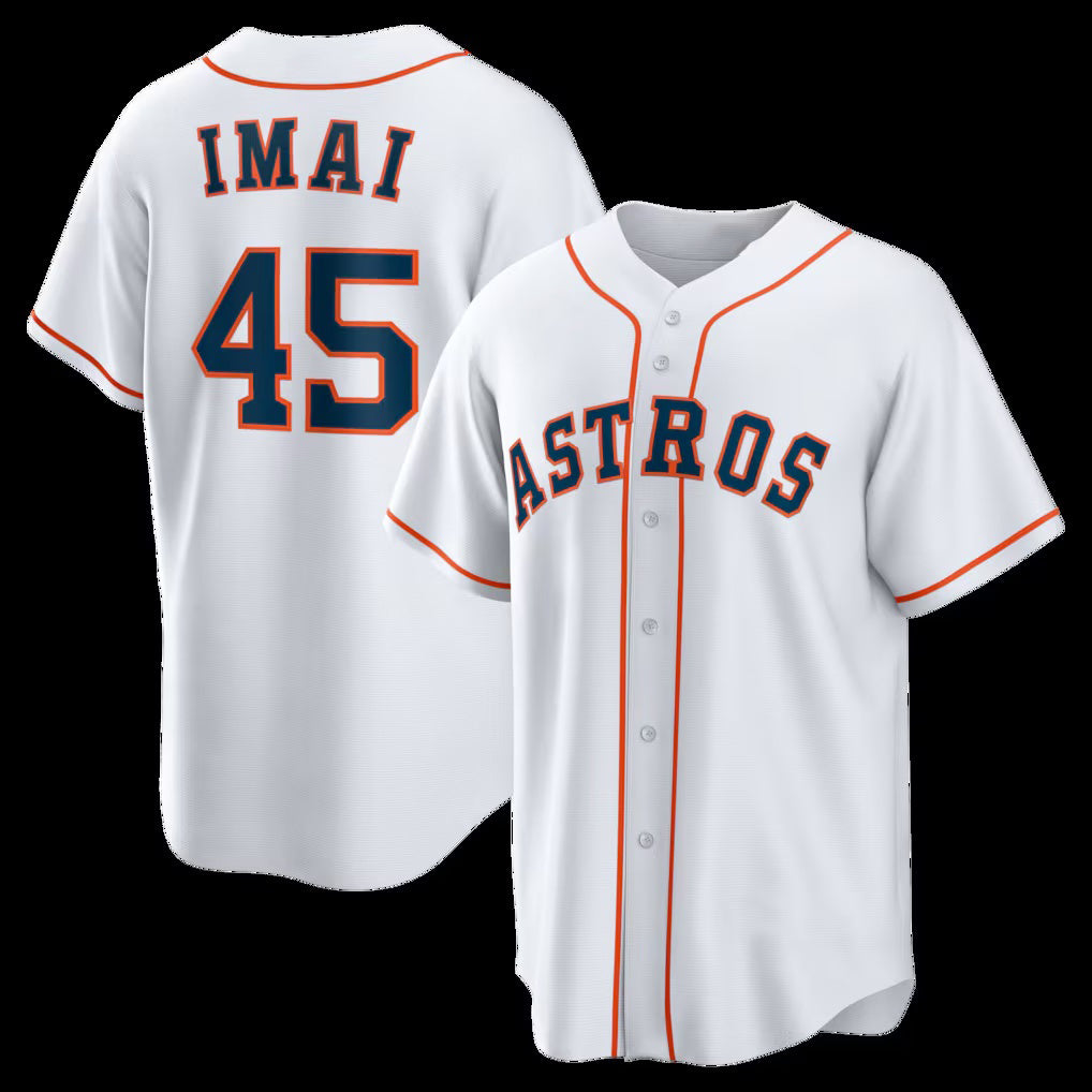 Houston Astros #45 Tatsuya Imai White CONTON Home Replica Jersey
