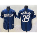 Detroit Tigers #39 Zach McKinstry 2024 Navy CONTON City Connect Cool Base Limited Stitched Jersey