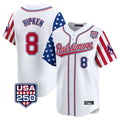 Baltimore Orioles #8 Cal Ripken Player White CONTON USA 250 Independence Day Vapor Premier Limited Home Game Stitched Jerseys
