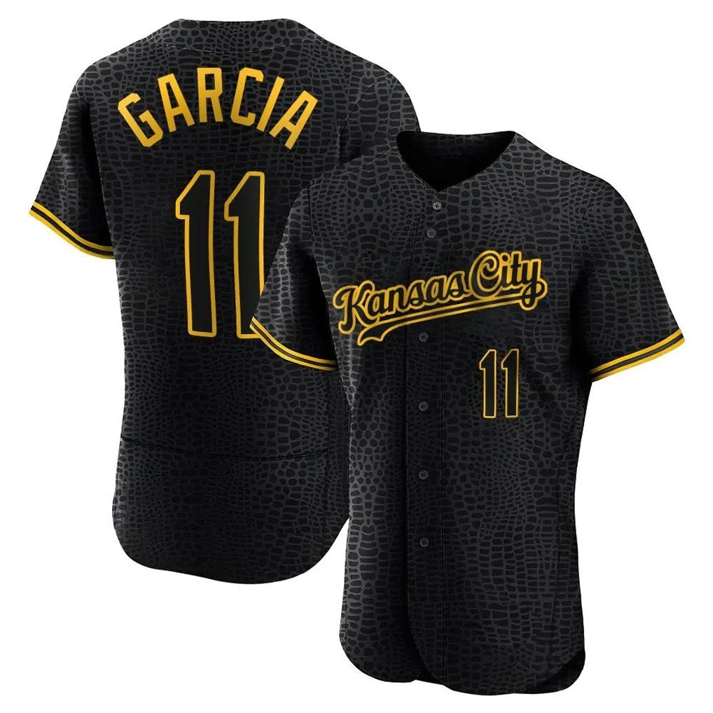 Kansas City Royals #11 Maikel Garcia Player Black CONTON Snake Skin City Limited Elite Stitched Jerseys