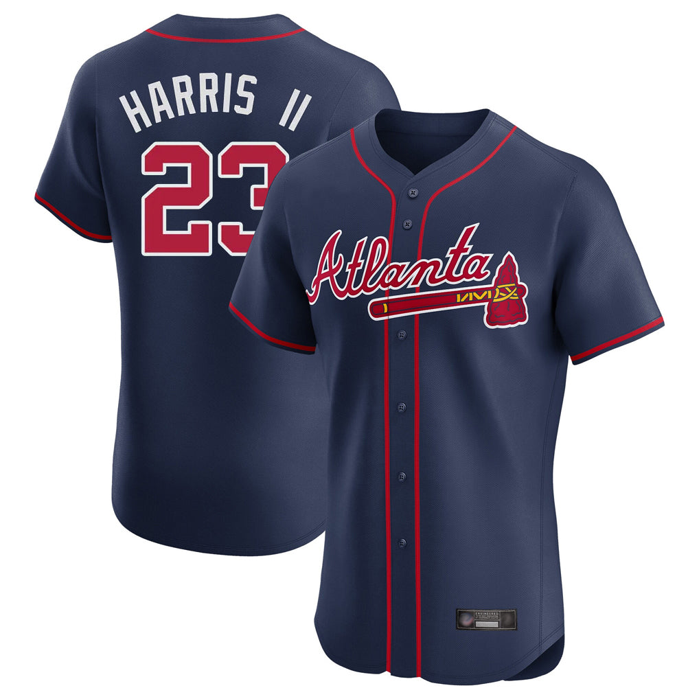 Atlanta Braves #23 Michael Harris II Player Navy CONTON Limited Elite Home Game Stitched Jerseys