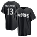 San Diego Padres #13 Manny Machado Black CONTON Lights Out Limited Stitched Jersey