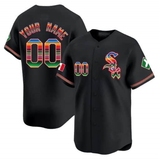 Custom Chicago White Sox Mexico Vapor Premier Limited Jersey V2- Black CONTON