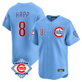 Chicago Cubs #8 Ian Happ Player Light Blue CONTON 150th Anniversary Limited Home Stitched Jerseys