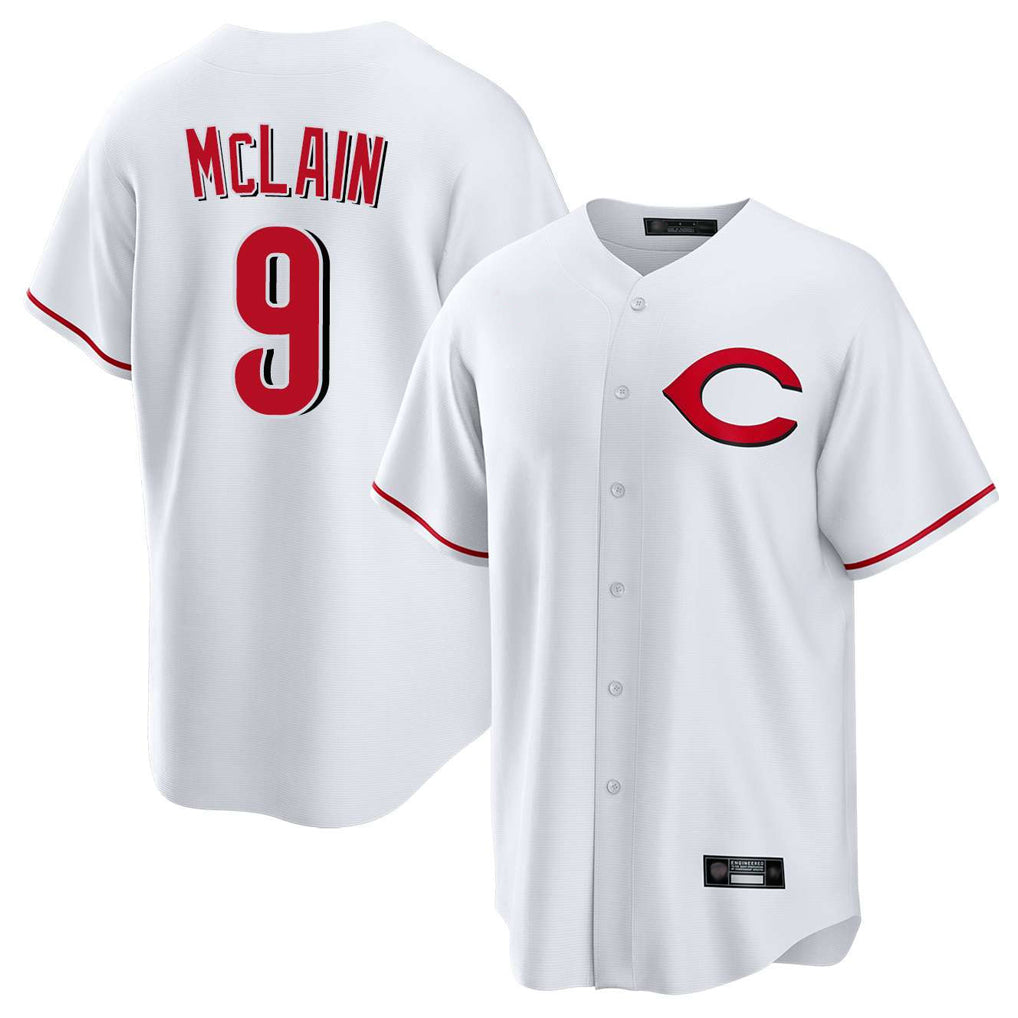Cincinnati Reds #9 Matt McLain Player White CONTON Home Game Stitched Jerseys