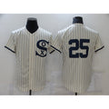 Chicago White Sox #25 Andrew Vaughn 2021 Cream Navy CONTON Field of Dreams Flex Base Stitched Jersey