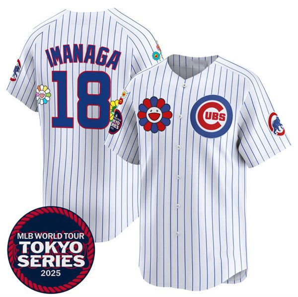 Chicago Cubs #18 Sh¨­ta Imanaga White CONTON 2025 Tokyo Series Limited Stitched Jersey