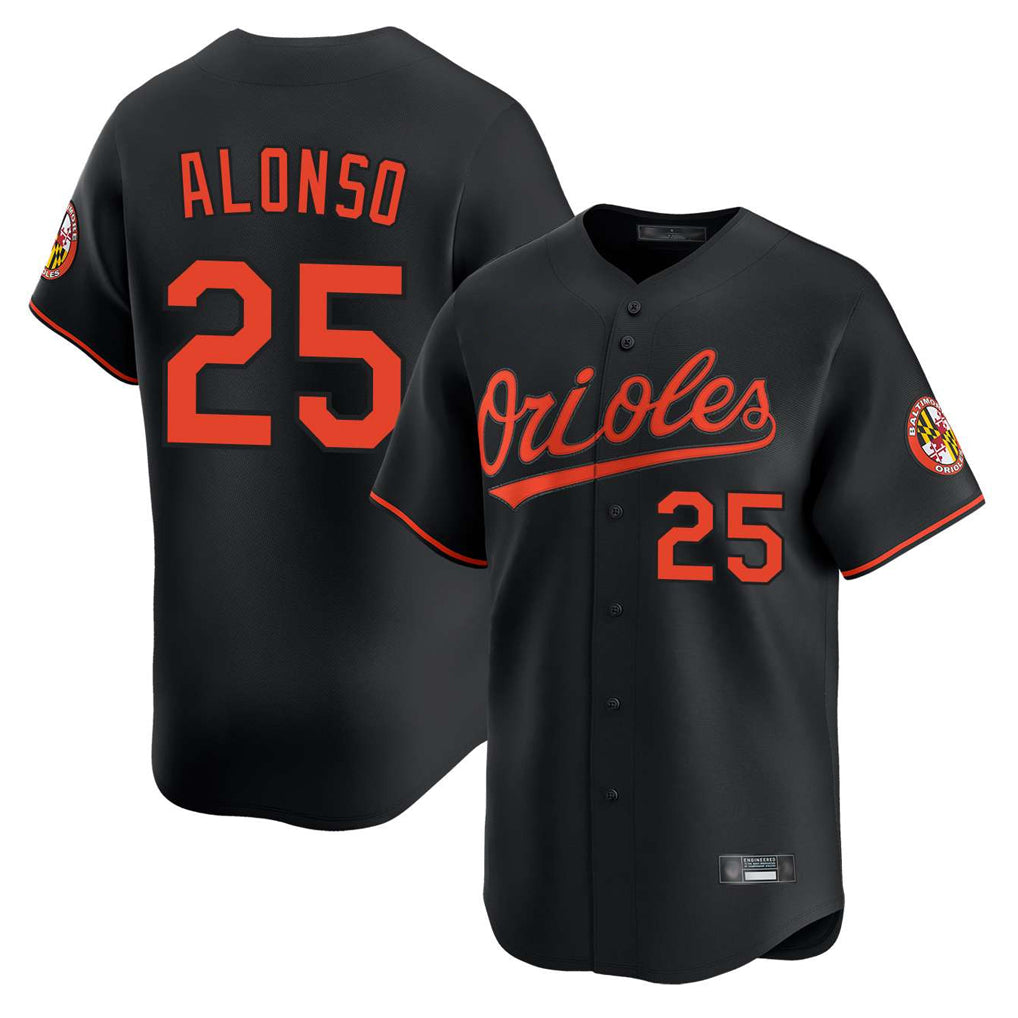 Baltimore Orioles #25 Pete Alonso Player Black CONTON Limited Home Game Stitched Jerseys