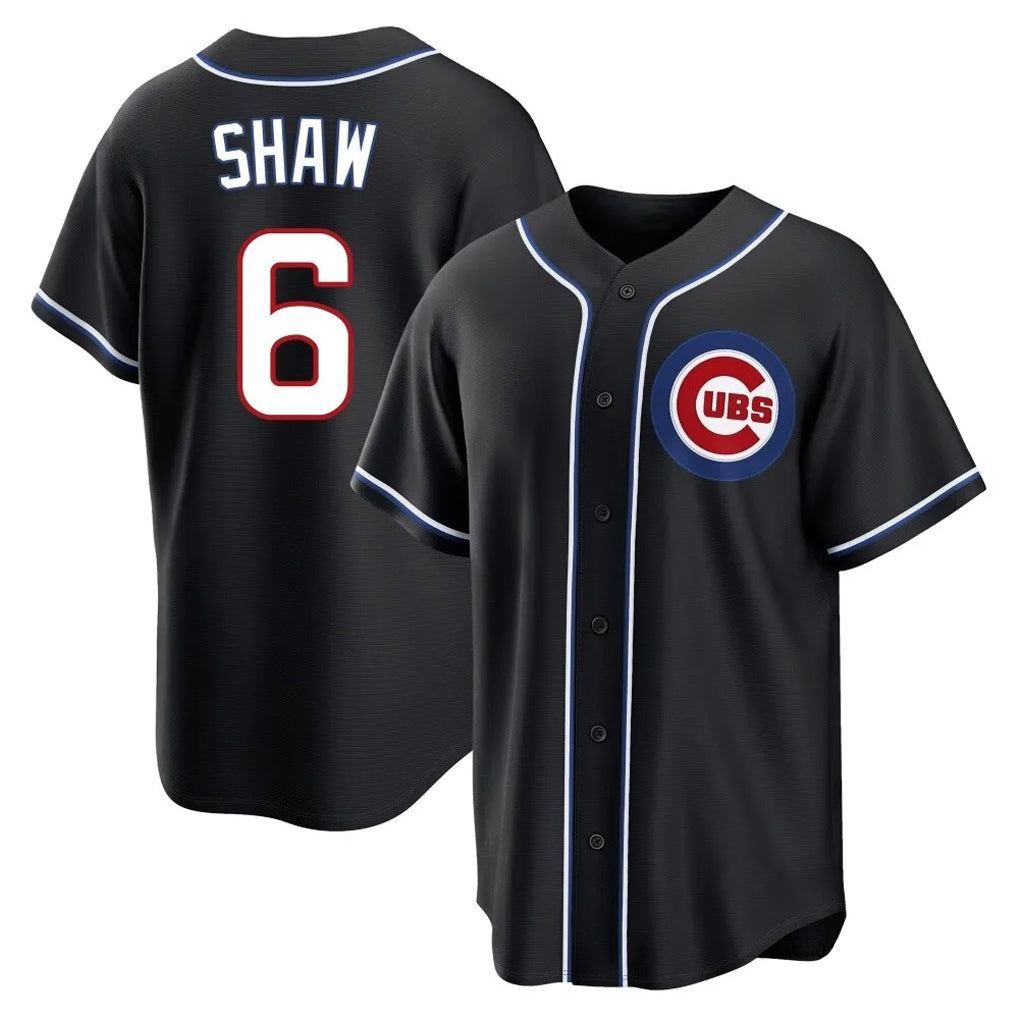 Chicago Cubs #6 Matt Shaw Player Black CONTON Fashion Out Game Stitched Jerseys