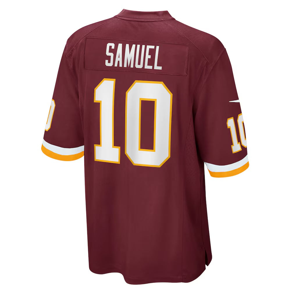 W.Football Team #10 Curtis Samuel Burgundy CONTON Game Player Jersey