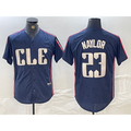 Cleveland Guardians #23 Josh Naylor Navy CONTON 2024 City Connect Limited Stitched Jersey