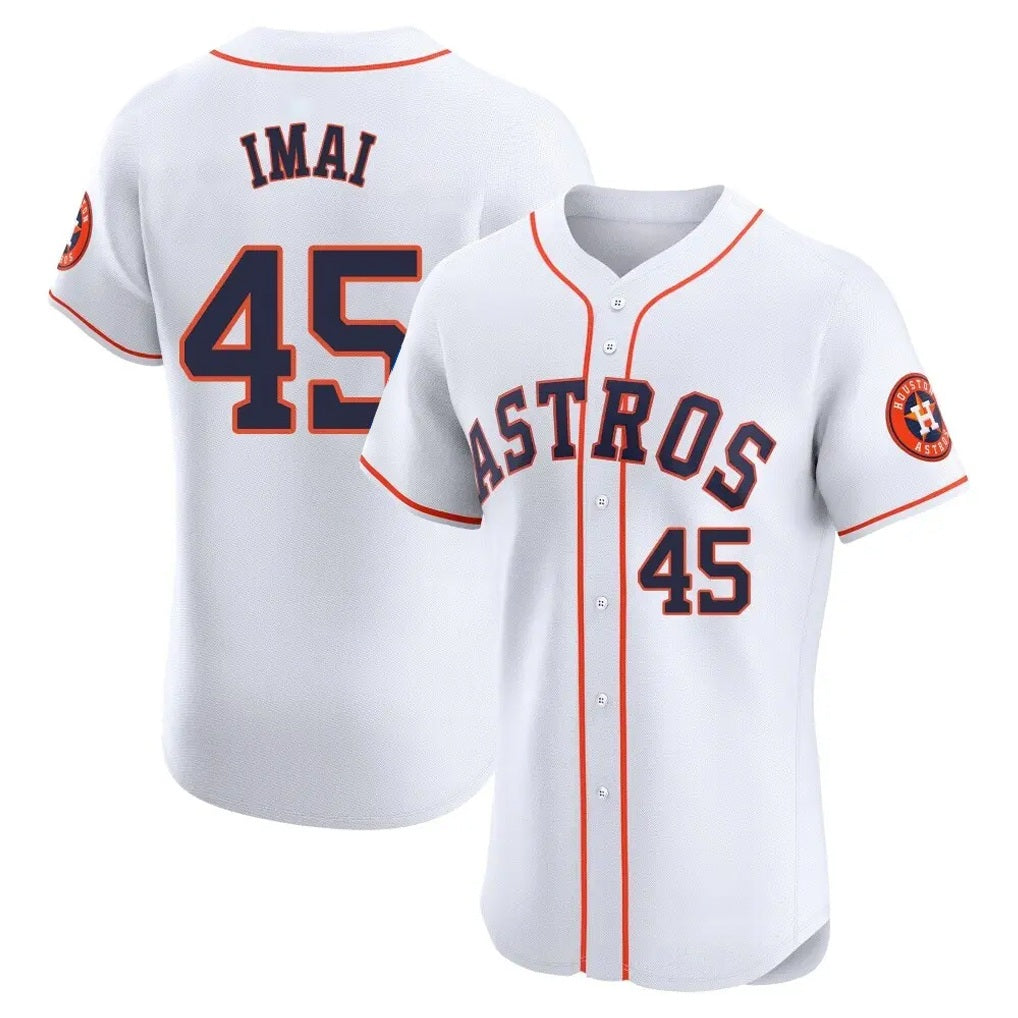 Houston Astros #45 Tatsuya Imai Player White CONTON Limited Elite Home Stitched Jerseys