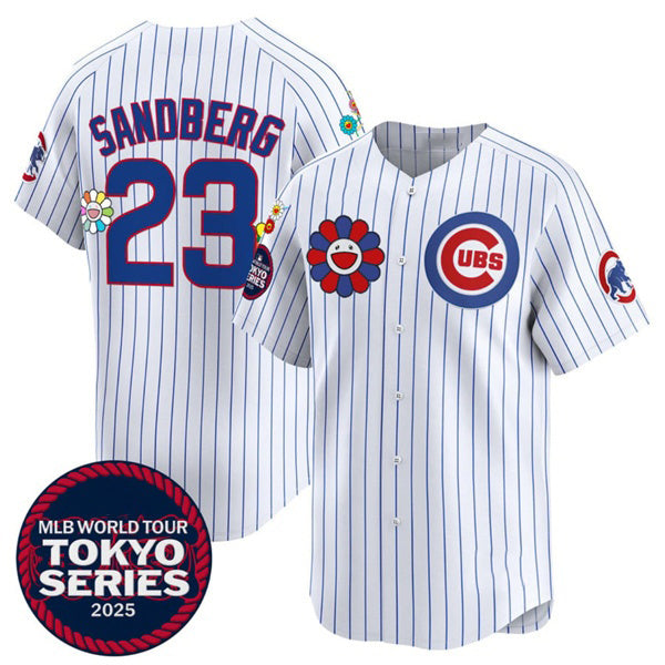 Chicago Cubs #23 Ryne Sandberg White CONTON 2025 Tokyo Series Limited Stitched Jersey