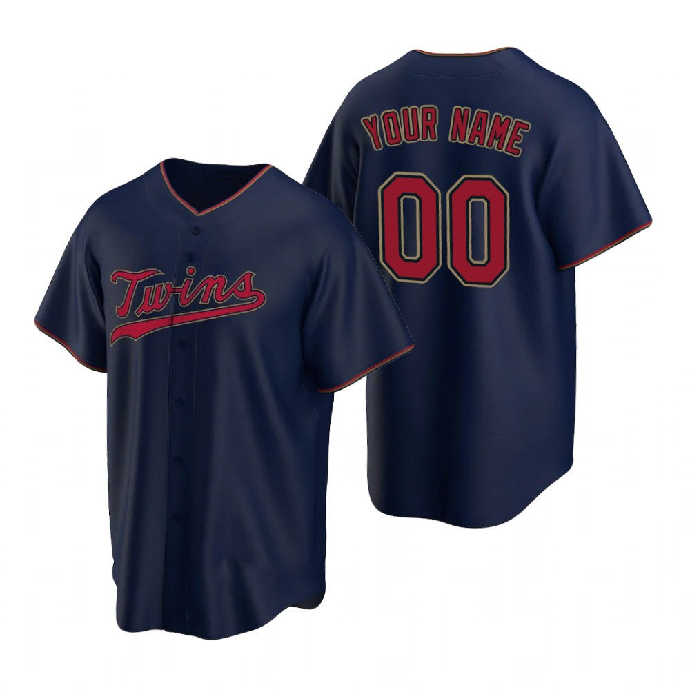 Custom Minnesota Twins Navy CONTON 2020 Stitched Cool Base Jersey