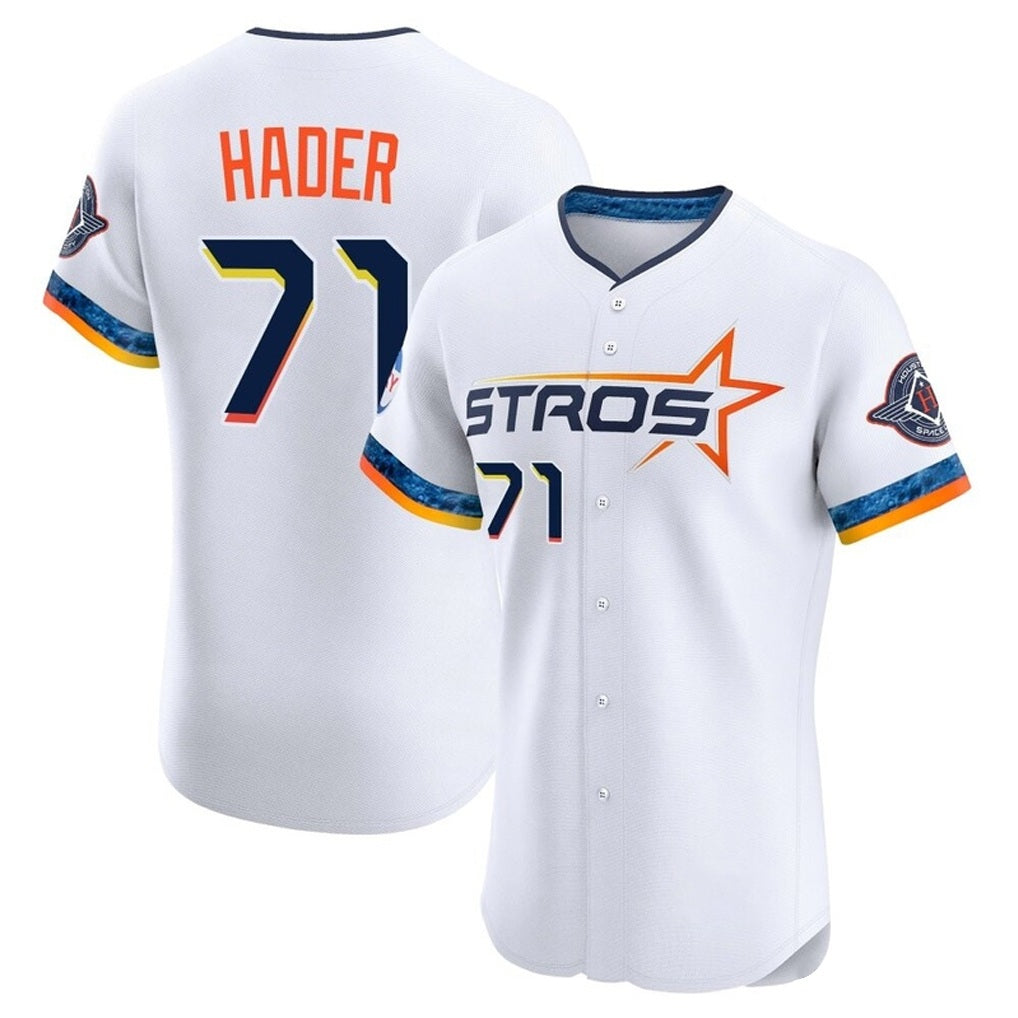 Houston Astros #71 Josh Hader Player White CONTON City Connect Limited Elite Home Stitched Jerseys