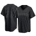 Cincinnati Reds #28 Eugenio Su¨¢rez Player Black CONTON T-shirt Game Home Stitched Jerseys