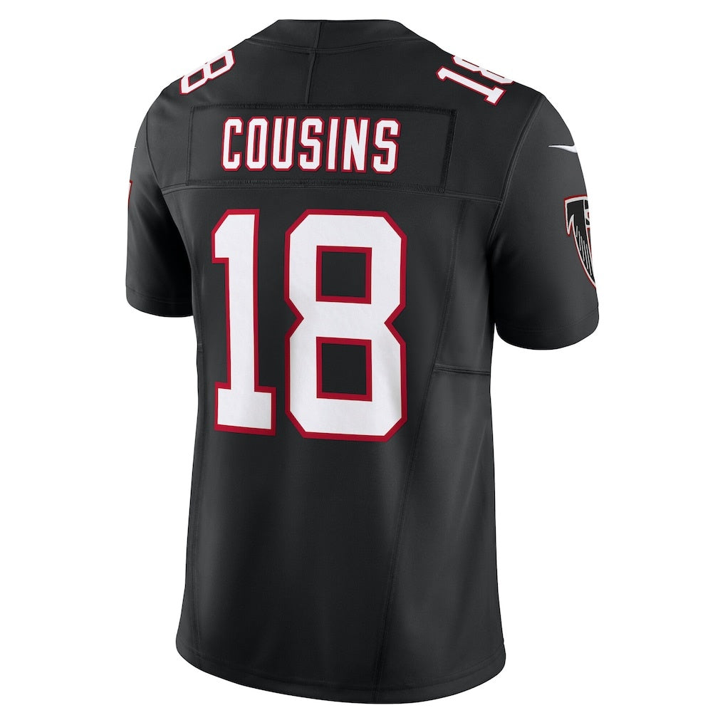 A.Falcons #18 Kirk Cousins Black CONTON Vapor F.U.S.E. Limited Jersey 2