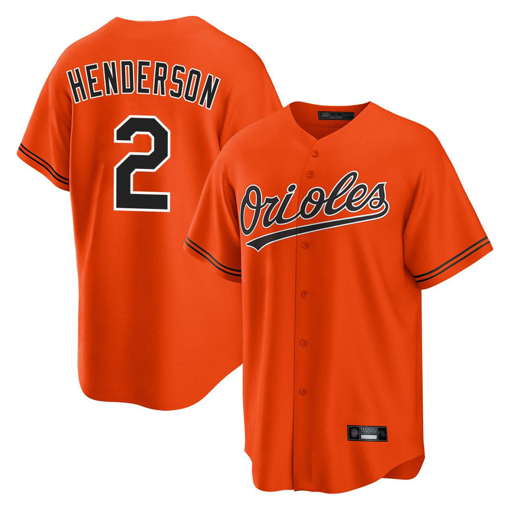 Baltimore Orioles #2 Gunnar Henderson Player Orange CONTON Home Game Stitched Jerseys
