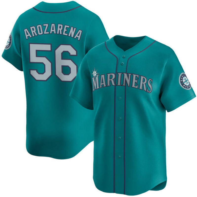 Seattle Mariners #56 Randy Arozarena Aqua CONTON Alternate Limited Stitched jersey
