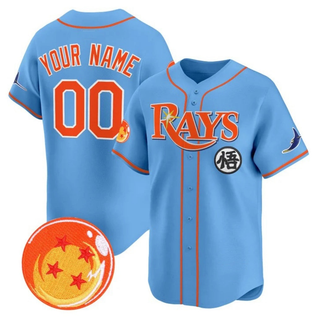 Custom Tampa Bay Rays x Dragon Ball Blue CONTON Vapor Premier Limited Jersey - All Stitched