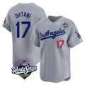 Los Angeles Dodgers #17 Shohei Ohtani Player Gray CONTON World Series Limited Home Stitched Jerseys