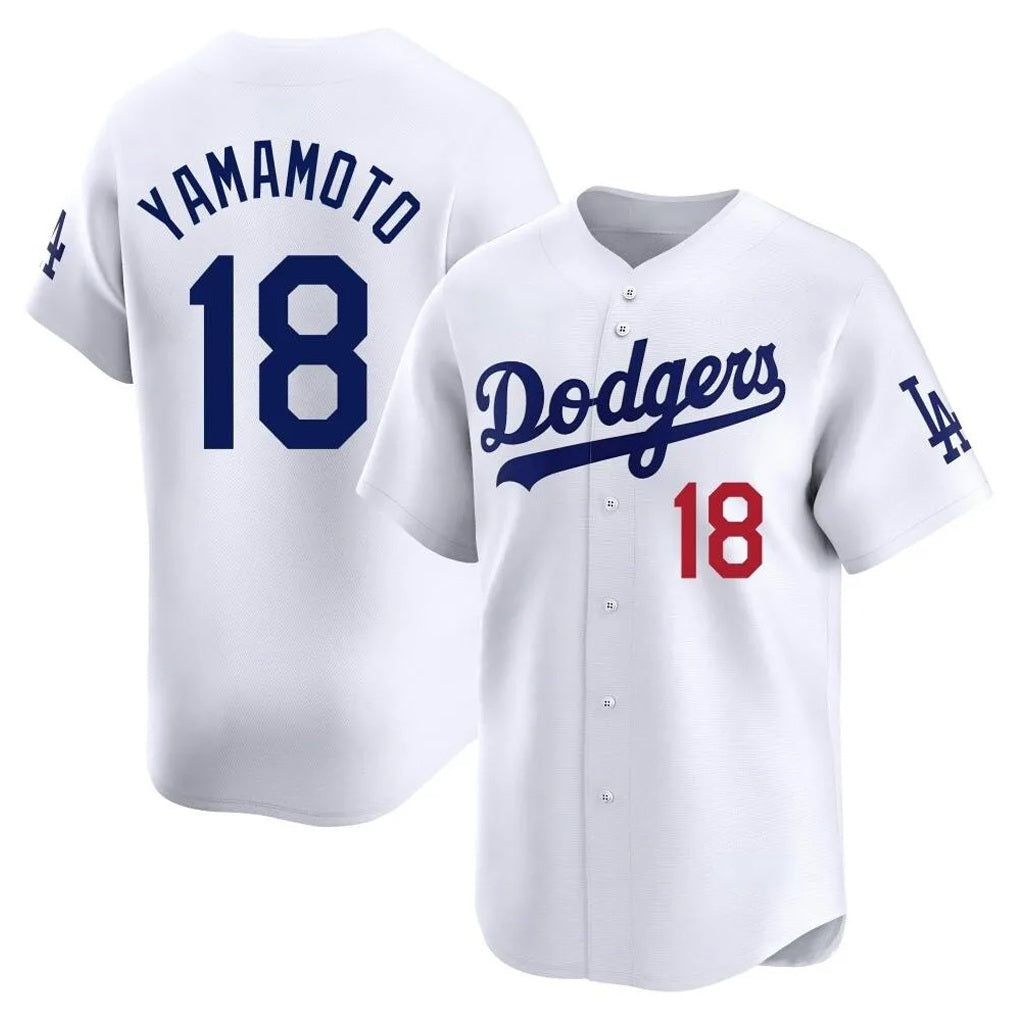 Los Angeles Dodgers #18 Yoshinobu Yamamoto Player White CONTON Limited Home Stitched Jerseys