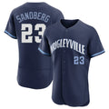 Chicago Cubs #23 Ryne Sandberg Player Navy CONTON City Connect Limited Elite Home Stitched Jerseys