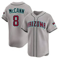 Arizona Diamondbacks #8 James McCann Player Gray CONTON Road Limited Home Game Stitched Jerseys