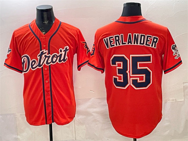 Detroit Tigers #35 Justin Verlander Orange CONTON 2026 Cool Base Stitched Jersey