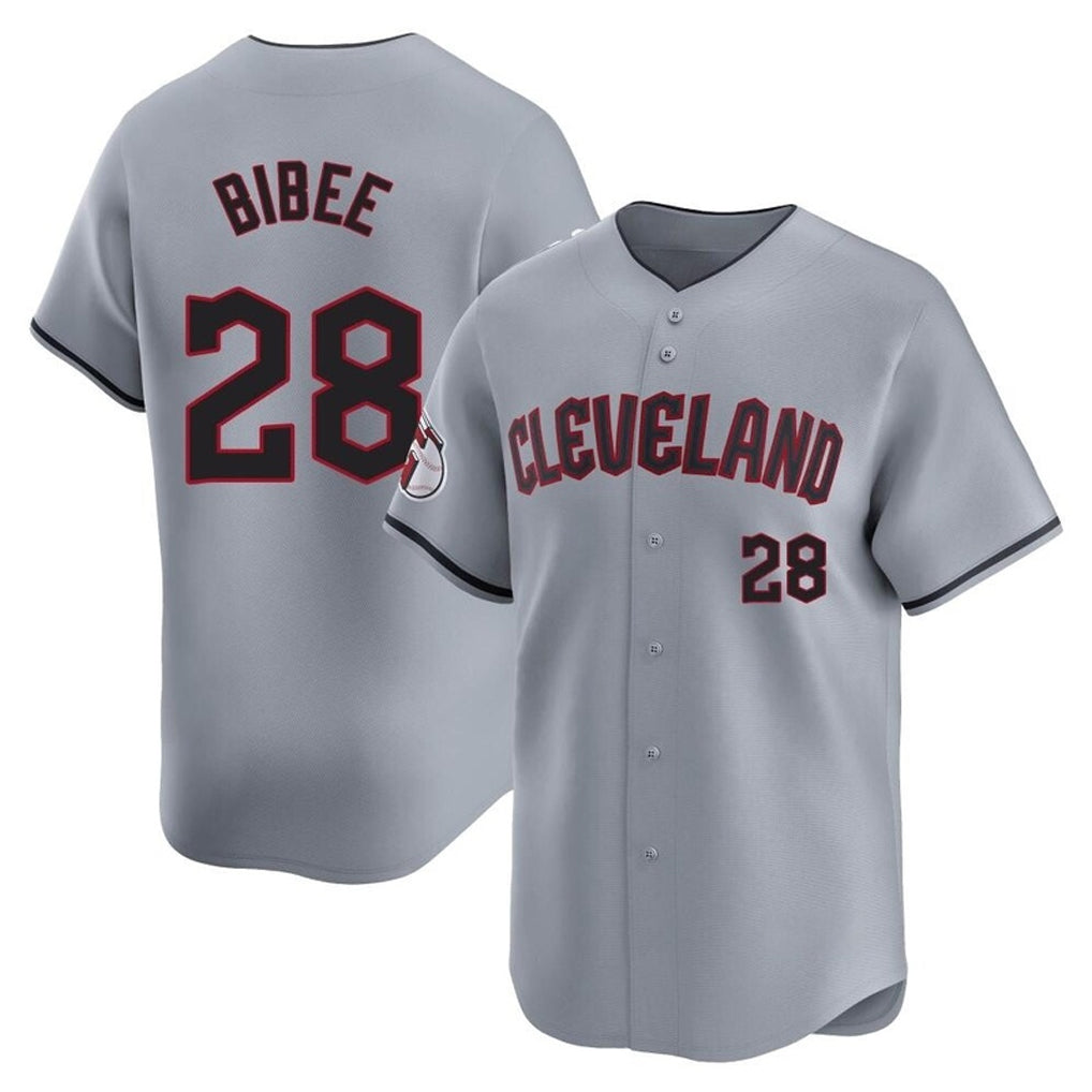 Cleveland Guardians #28 Tanner Bibee Player Gray CONTON Road Limited Home Stitched Jerseys