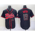 Cincinnati Reds #19 Joey Votto Number Black CONTON 2023 City Connect Cool Base Stitched Jersey 2