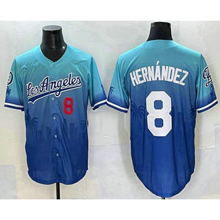 Los Angeles Dodgers #8 Enrique Hernandez Blue CONTON 2025 City Connect Limited Stitched Jersey