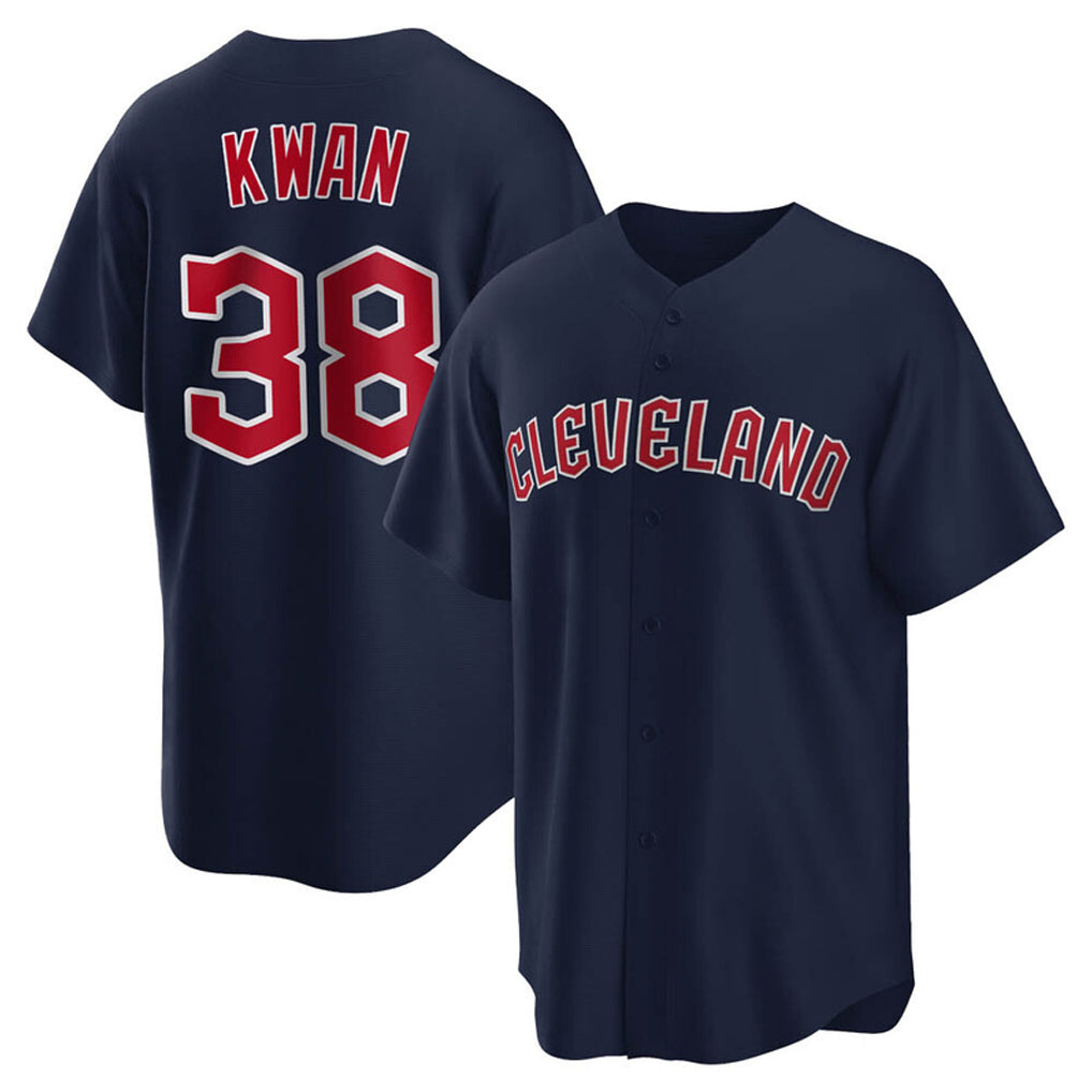 Cleveland Guardians #38 Steven Kwan Player Navy CONTON Game Home Stitched Jerseys