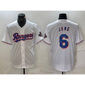 Texas Rangers #6 Josh Jung White CONTON 2023 World Series Champions Cool Base Jersey