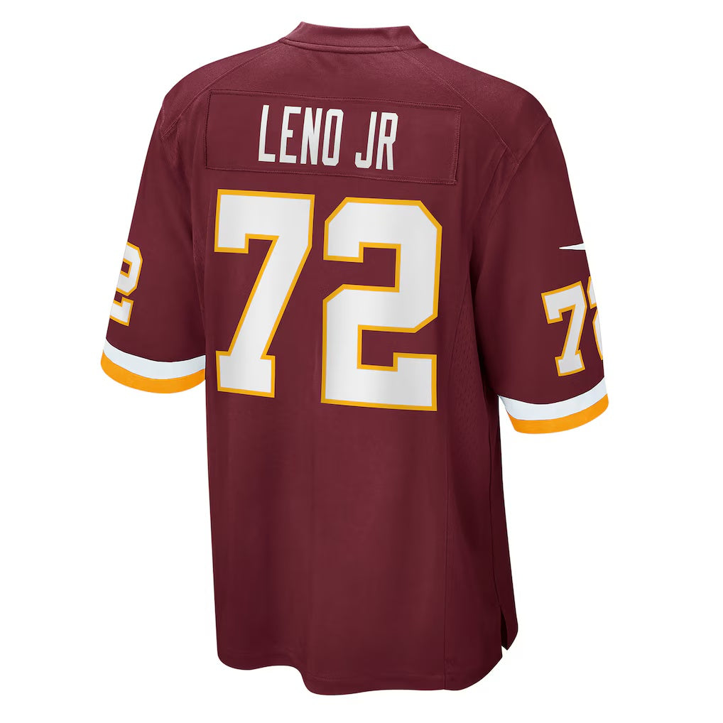 W.Football Team #72 Charles Leno Jr. Burgundy CONTON Game Jersey