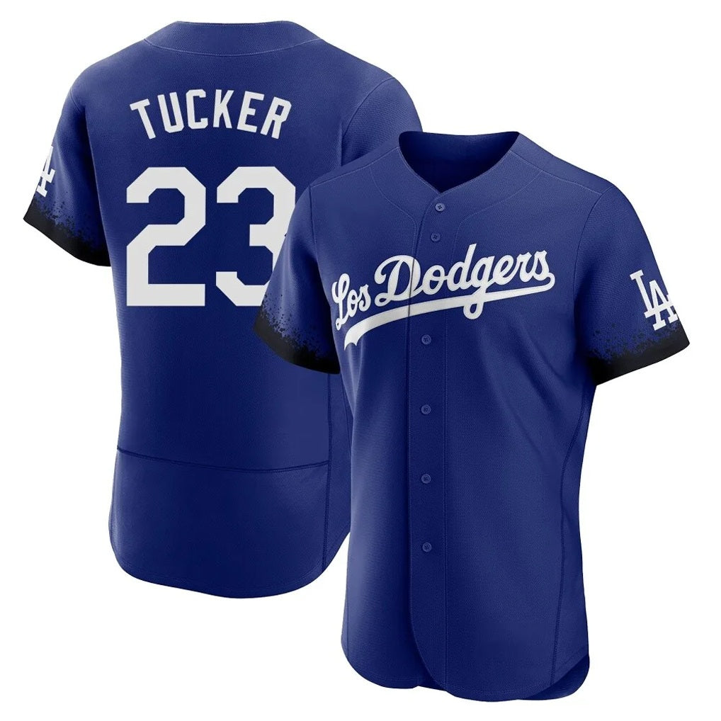 Los Angeles Dodgers #23 Kyle Tucker Player Royal CONTON City Connect Elite Home Stitched Jerseys
