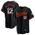 Baltimore Orioles #12 Dylan Beavers Player Black CONTON USA 250 Fourth of July Home Game Stitched Jerseys
