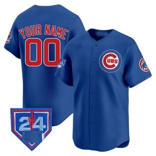 Custom Chicago Cubs 2024 Spring Training Patch Vapor Premier Limited Jersey V2 ¨C Royal CONTON