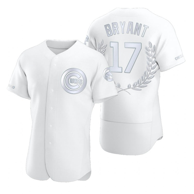 Chicago Cubs #17 Kris Bryant White Black CONTON Flexbase Fashion Jersey
