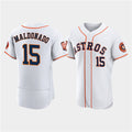 Houston Astros #15 Mart¨ªn Maldonado White CONTON 60th Anniversary Flex Base Stitched Jersey