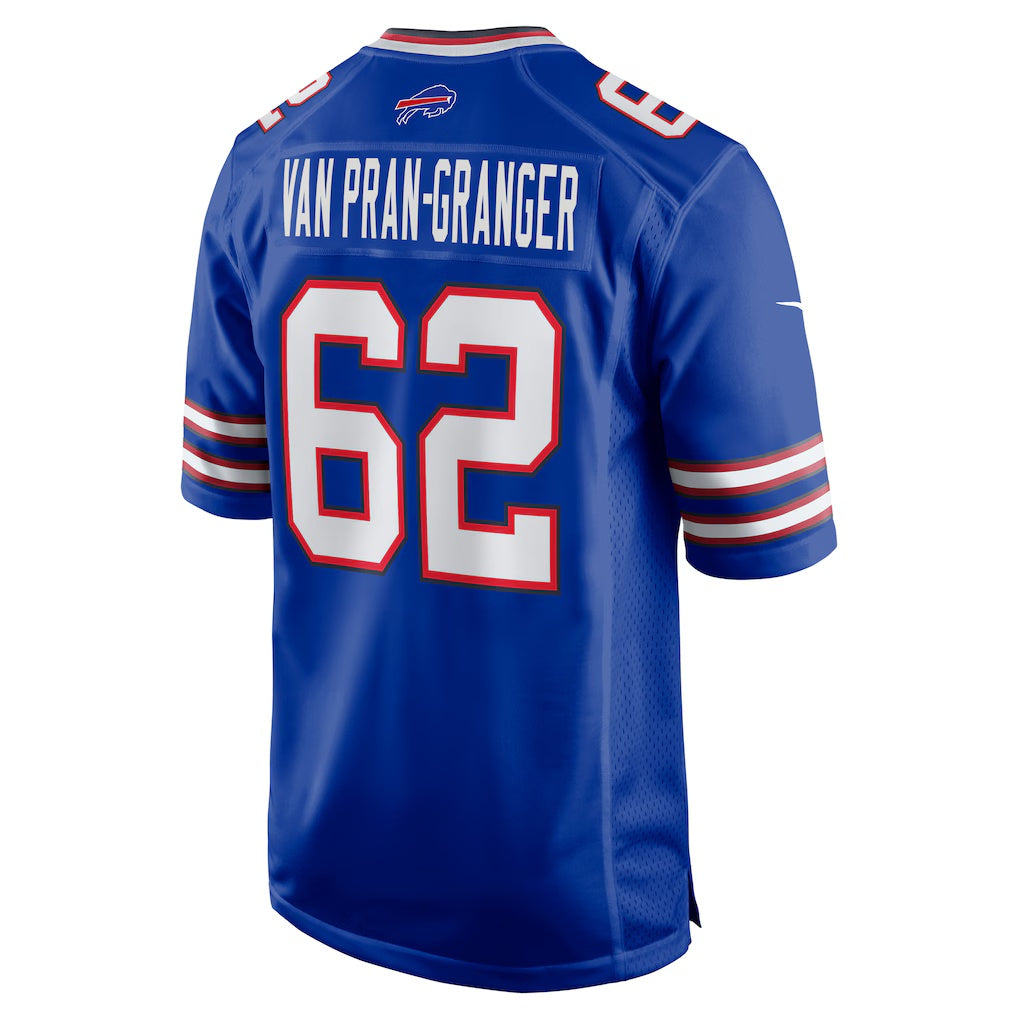 B.Bills #62 Sedrick Van Pran-Granger Royal CONTON Game Jersey