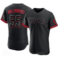 Cincinnati Reds #55 Brandon Williamson Black CONTON 2023 City Connect Cool Base Stitched Jersey